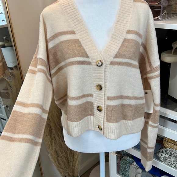 Billabong Sweaters - Button Down Striped Sweater